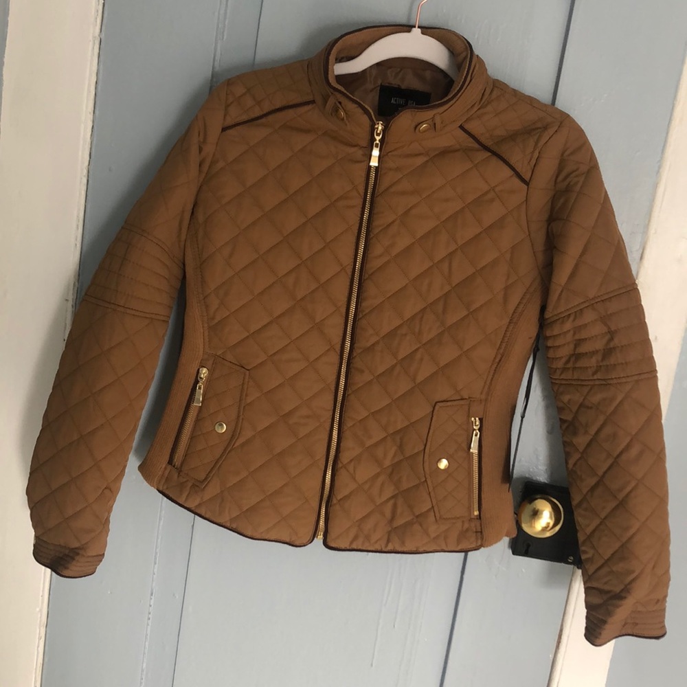 Tan quilted jacket